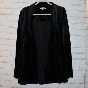 🖤 June & Hudson Black Velour Cardigan · Size XL · soft luxe texture